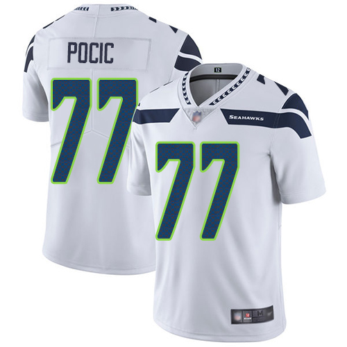 Seattle Seahawks Limited White Men Ethan Pocic Road Jersey NFL Football 77 Vapor Untouchable